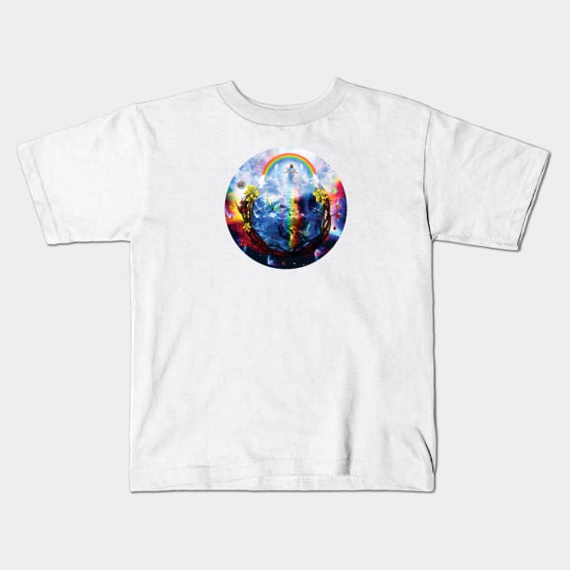 Jesus Return to Earth Kids T-Shirt by ArtistheJourney